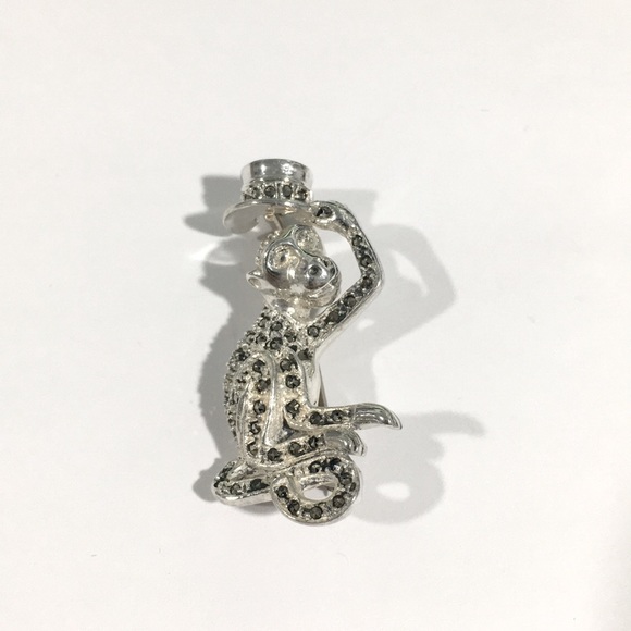 Vintage Sterling Silver Monkey🐒With A Hat 🎩 Pin
